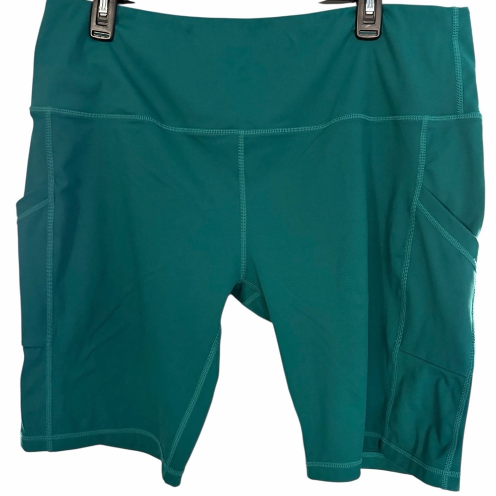 Don't Ache For a Better Body Biker Shorts Womens XXL Waist 18” Inseam 9” Green